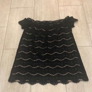 Black Lace Off The Shoulder Dress